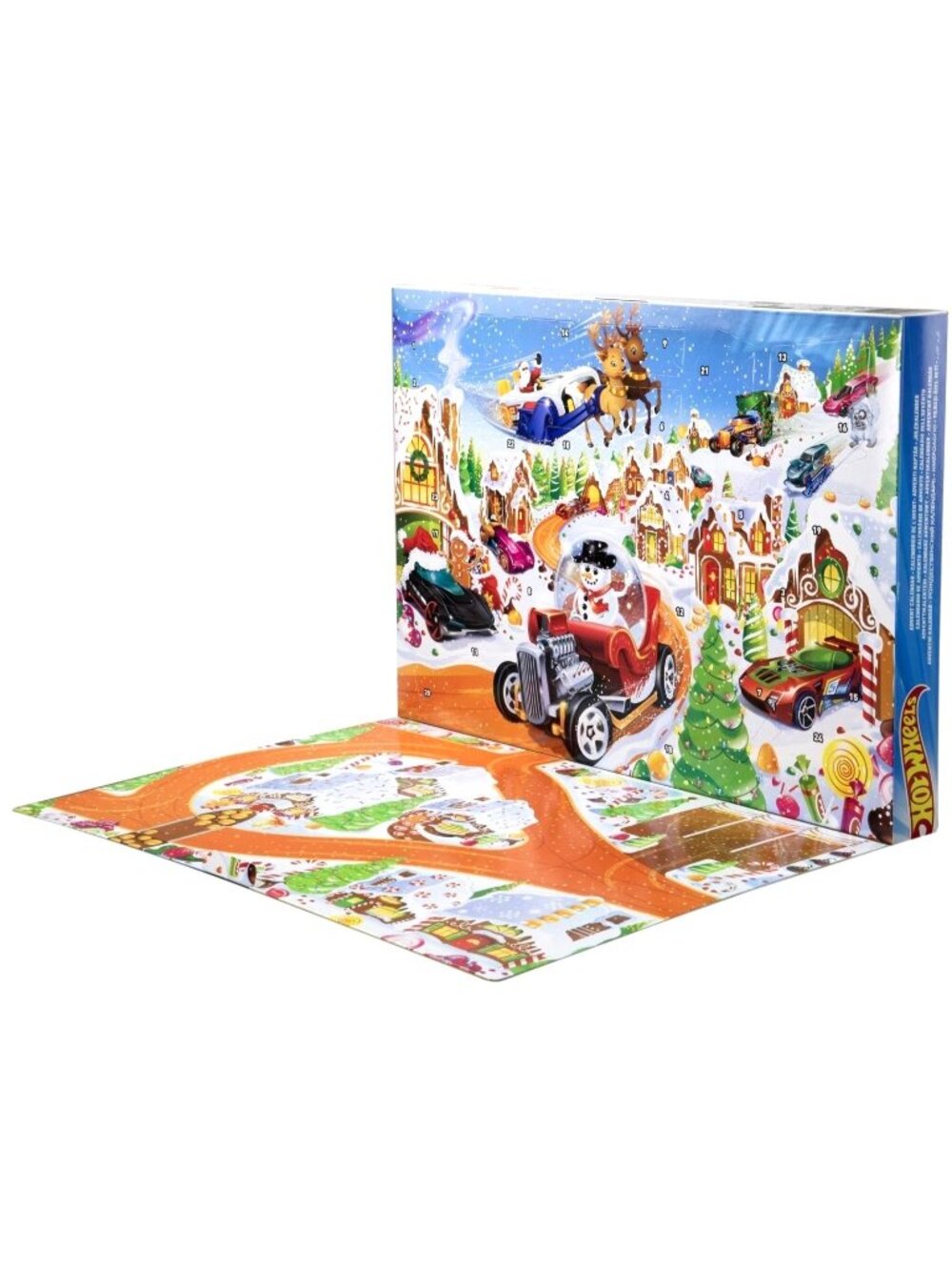 Hot Wheels Advent Calendar With 10 Exclusive Cars & 23 Accessories For Ages 3+ - Picture 2 of 5
